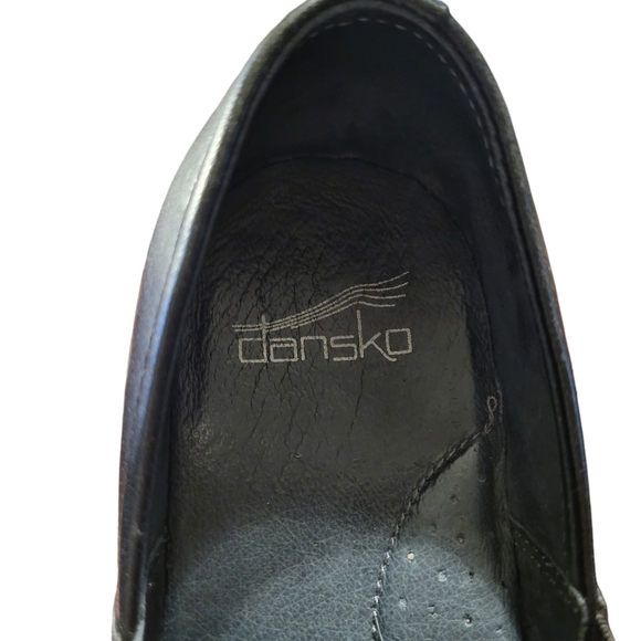 Dansko Tamara black leather clogs - 6.         S - Picture 6 of 8